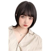 ブライトララ　フルウィッグ　ショートボブ　黒髪　人毛100% 医療用ウィッグ 部分手植え 人毛100% ナチュレシリーズ 選べる3
